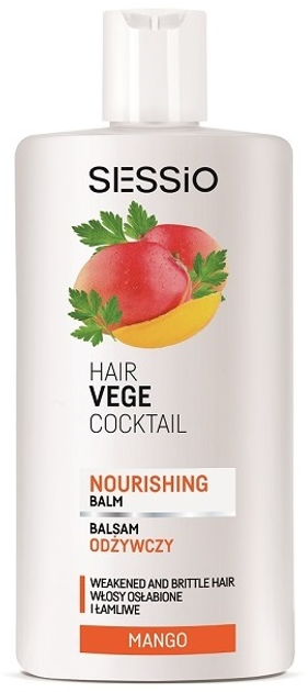 Balsam Sessio Hair Vege Cocktail Mango do włosów osłabionych i łamliwych odżywczy 300 g (5900249011278) - obraz 1