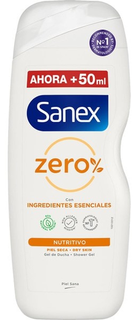 Żel pod prysznic Sanex Zero Nutritivo 600 ml (8718951591653) - obraz 1