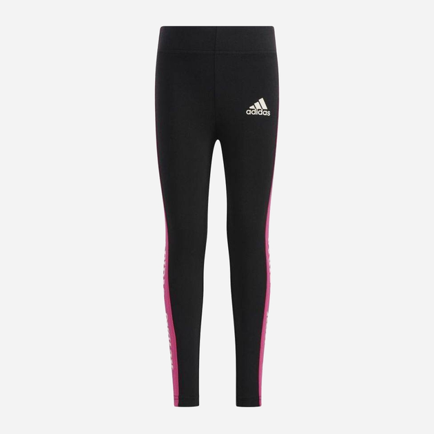 Legginsy dziecięce dla dziewczynki sportowe Adidas Lg Cot Tight H38384 110 cm Czarne (4064057112990) - obraz 1