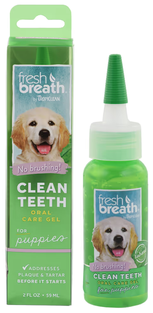 Гель Tropiclean Fresh Breath Clean Teeth Gel Puppy для догляду за ротовою порожниною цуценят 59 мл (645095001954) - зображення 2