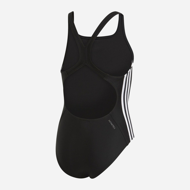 Strój kąpielowy jednoczęściowy dziecięcy dla dziewczynki adidas Fit Suit 3S Y DQ3319 128 cm Czarny (4060515092217) - obraz 2