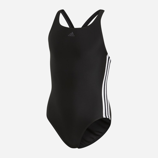 Підлітковий суцільний купальник для басейну для дівчинки Adidas Fit Suit 3S Y DQ3319 140 см Чорний (4060515092170) - зображення 1