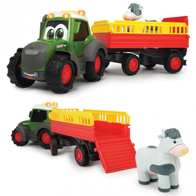 Traktor Dickie ABC Fendti Animal Trailer z figurką (4006333074615) - obraz 2