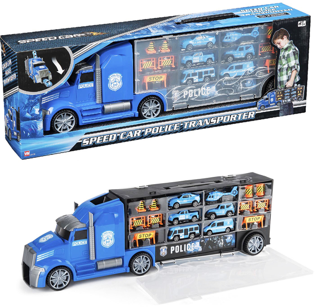Transporter samochodów VN Toys Speed Car 41139 z samochodami (5701719411396) - obraz 1
