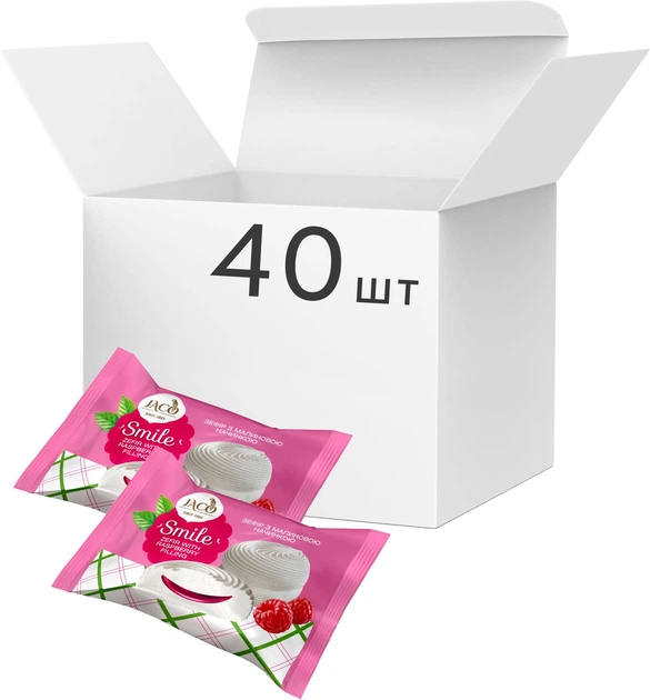 Зефір Жако з малиновою начинкою Smile 44 шт * 50 г - изображение 2