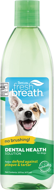 Домішка у воду TropiClean Fresh Breath Dental Health догляд ротової порожнини собак 473 мл (645095001015) - зображення 1