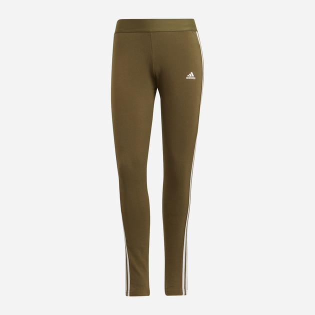 Legginsy sportowe damskie Adidas W 3S Leg H07780 XXS Oliwkowe (4064054000917) - obraz 1