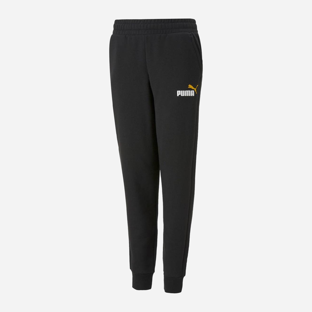 Spodnie dresowe chłopięce ocieplane Puma Ess+ 2 Col Logo Pants Fl Cl 586988-54 122-128 cm Czarne (4065449096041) - obraz 1