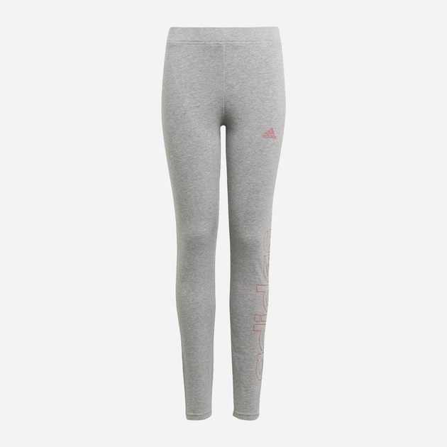 Młodzieżowe legginsy sportowe dla dziewczynki Adidas G Lin Leg GN4075 164 cm Szare (4062065010178) - obraz 1