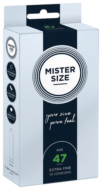 Prezerwatywy Mister Size Condoms dopasowane do rozmiaru 47 mm 10 szt (4260605480027) - obraz 1