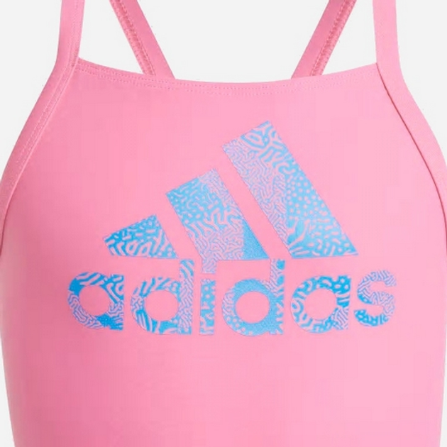 Підлітковий суцільний купальник для басейну для дівчинки adidas Big Logo Suit IA5416 164 см Рожевий (4066761010227) - зображення 3
