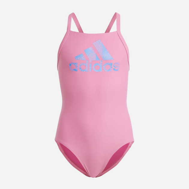 Młodzieżowy strój kąpielowy jednoczęściowy na basen dla dziewczynki Adidas Big Logo Suit IA5416 170 cm Różowy (4066761010203) - obraz 1