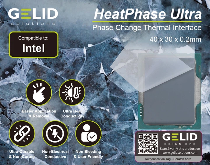 Термопаста Gelid HeatPhase Ultra for Intel CPU (PH-GC-02-I) - изображение 2