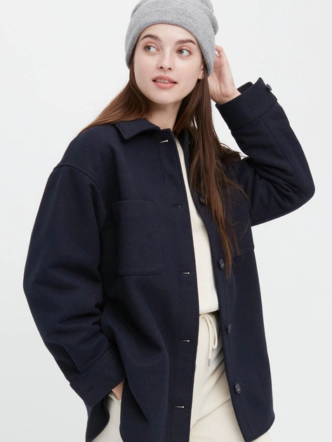 Куртка демисезонная удлиненная женская Uniqlo 631817310 XS Синяя ...