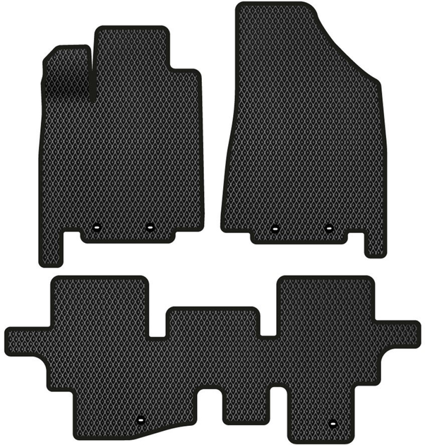 Акція на EVA килимки EVAtech в салон авто для Nissan Pathfinder (R52) 7 seats 2012-2021 4 покоління SUV USA Black від Rozetka