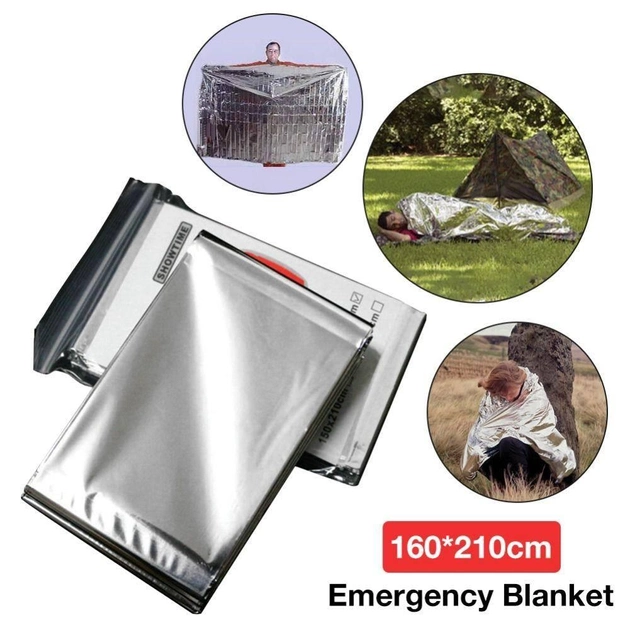 Термоодеяло защитное Спасательное UFT Thermal Blanket медицинского назначения 160х210 см - изображение 1