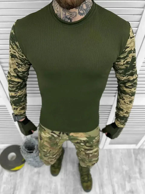 Армейский мужской лонгслив Deka L олива+пиксель (15051) - изображение 1
