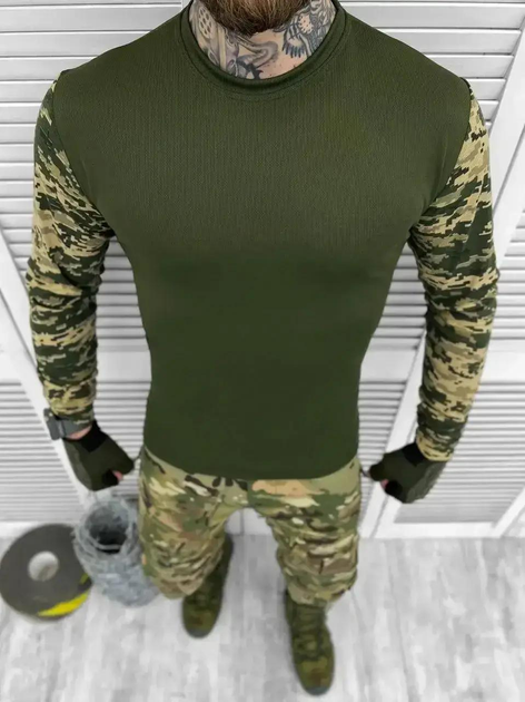 Армейский мужской лонгслив Deka S олива+пиксель (15051) - изображение 1
