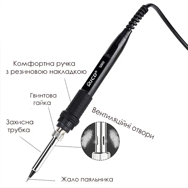 Паяльная станция 2в1 Термофен и Паяльник JCD 8898 - изображение 7