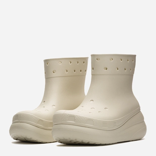 Kalosze damskie krótkie Crocs Classic Crush Rain Boot 207946-BONE 38-39 Kremowe (196265156955) - obraz 4