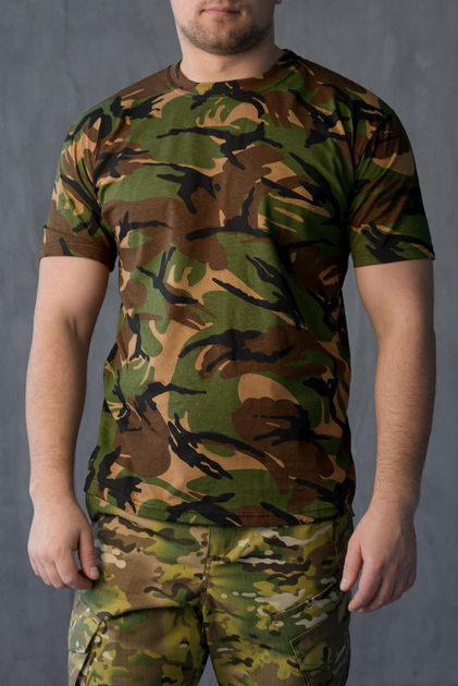 Мужская футболка хлопковая свободного кроя камуфляж Британка 58 - изображение 2