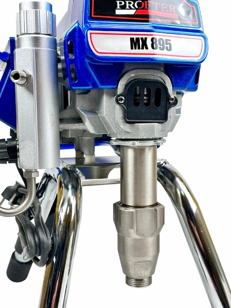 Безвоздушный поршневой окрасочный краскопульт Profter MX-895 (4 л/мин 3000 Вт) - Фото 7 Безвоздушный поршневой окрасочный краскопульт Profter MX-895 (4 л/мин 3000 Вт) - изображение 7
