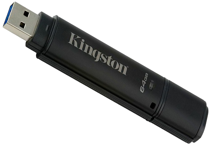 Флеш пам'ять Kingston DT4000 G2 256 AES 64GB USB 3.0 Black (DT4000G2DM/64GB) - зображення 1