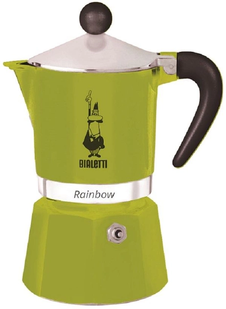 Гейзерна кавоварка Bialetti Rainbow 3tz Зелена + 3 чашки (8006363018500) - зображення 1