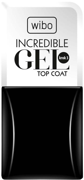 Засіб для нігтів Wibo Incredible Gel Top Coat зміцнювальний 8.5 мл (5901801611608) - зображення 1
