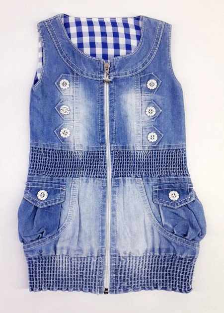 Сарафан дитячий Kids Klub 7789 134см(р) блакитний - Фото 1 Сарафан дитячий Kids Klub 7789 134см(р) блакитний - изображение 1