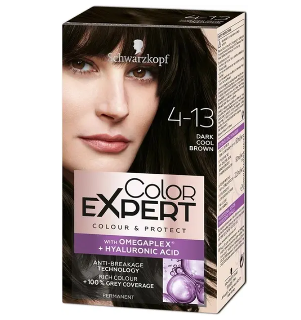 Стійка крем-фарба Schwarzkopf Color Expert 4-13 Холодний темно-каштановий з гіалуроновою кислотою 142.5 мл (5012583206088) - Фото 1 Стійка крем-фарба Schwarzkopf Color Expert 4-13 Холодний темно-каштановий з гіалуроновою кислотою 142.5 мл (5012583206088) - зображення 1