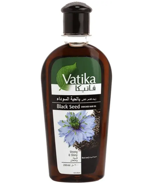 Масло для волос Dabur Vatika Обогащенная Черным тмином, 200 мл - Фото 1 Масло для волос Dabur Vatika Обогащенная Черным тмином, 200 мл - изображение 1