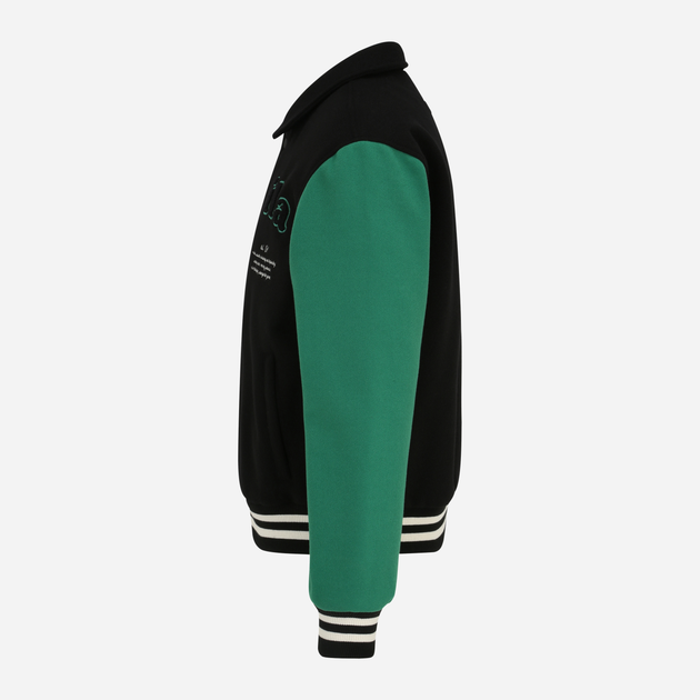 Бомбер чоловічий Fila FAM0558 83297 XL Чорний/Зелений (4064556498441) - зображення 7