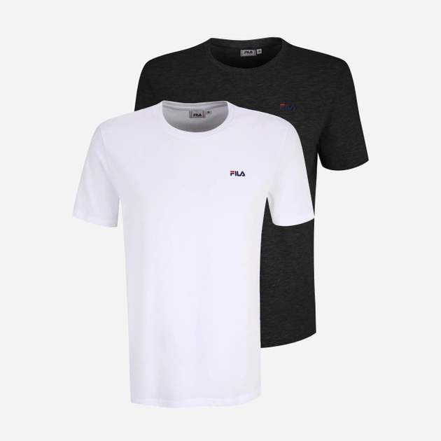 Набір чоловічих футболок Fila FAM0083-13005 S 2 шт Чорний/Білий (4064556265623) - зображення 1