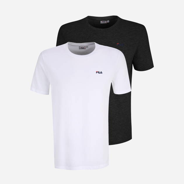 Набір чоловічих футболок Fila FAM0083-13005 3XL 2 шт Чорний/Білий (4064556270511) - зображення 1