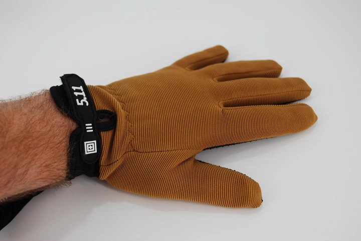 Тактичні рукавички з пальцями трикотажні 9061_Beige - зображення 2