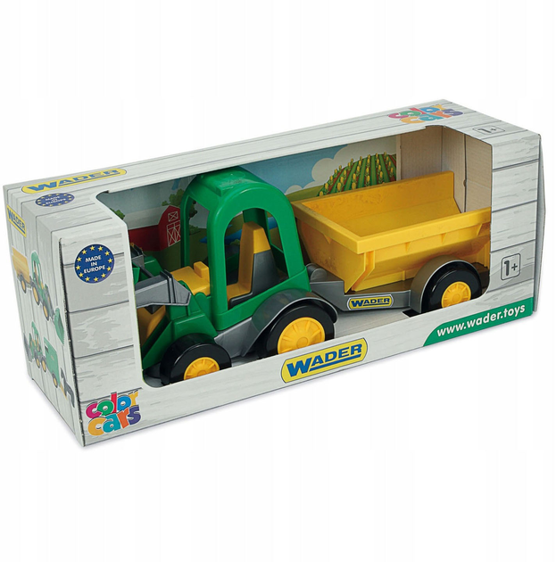 Трактор-навантажувач Wader Color Cars Farmer з причепом (5900694352230) - зображення 1