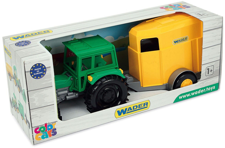 Трактор із причепом Wader Color Cars Farmer для коней (5900694350236) - зображення 1