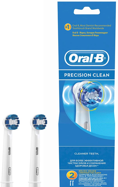 Końcówki do szczoteczki elektrycznej Oral-B Braun PRECISION CLEAN EB20-2 (4210201746324) - obraz 1
