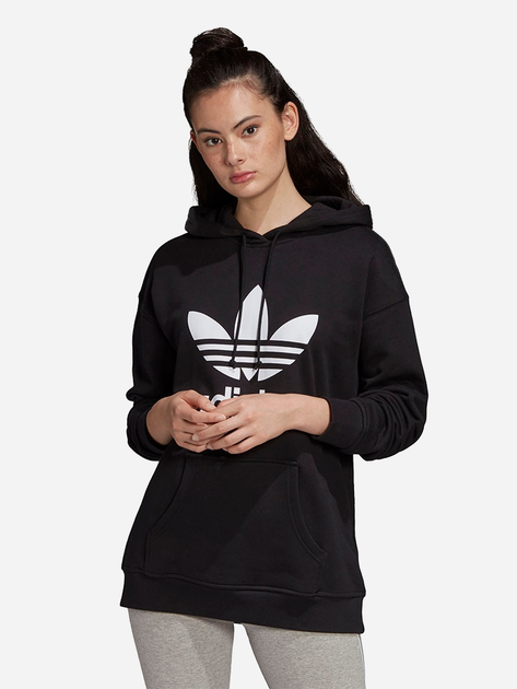 Bluza damska z kapturem oversize Adidas FM3307 36 Czarna (4062055475192) - obraz 1