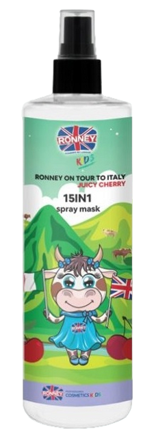 Маска-спрей Ronney Kids On Tour To Italy 15in1 Spray Mask для сплутаного і сухого волосся для дітей соковита вишня 285 мл (5060589157118) - зображення 1