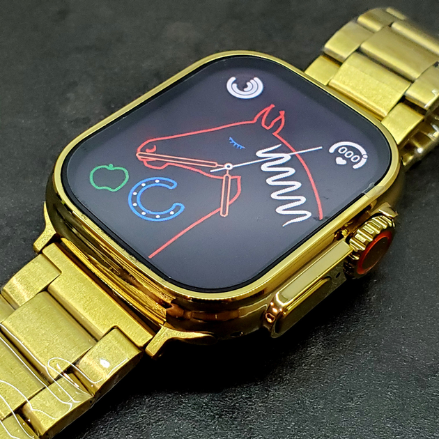 Смарт-Часы Smart Watch Series 8 Hoco Y12 Ultra 49 мм Golden 320 мАч с ...