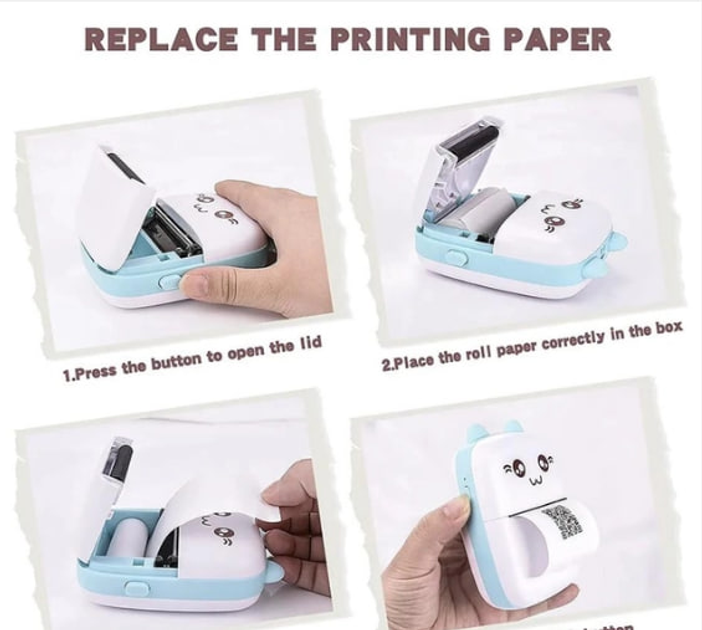Портативный термопринтер Mini Printer для смартфона с Bluetooth, для ...