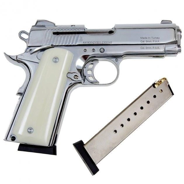 Стартовый пистолет Kuzey 911 SX chrome + Доп магазин - изображение 2