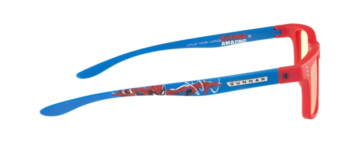 Дитячі окуляри для комп'ютера Gunnar, Marbel Cruz Large 8-12, Spider Man, Amber Plano, White (CRU-11813) - Фото 3 Дитячі окуляри для комп'ютера Gunnar, Marbel Cruz Large 8-12, Spider Man, Amber Plano, White (CRU-11813) - зображення 3
