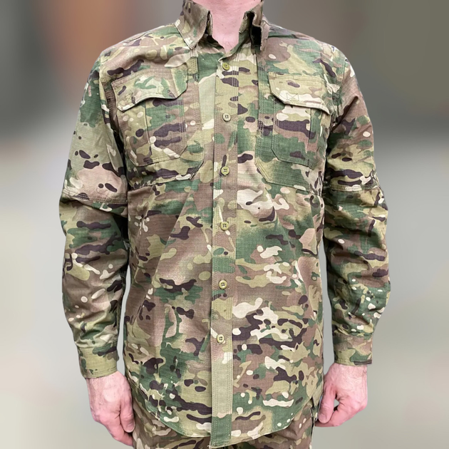 Армійська сорочка, Мультикам, розмір XXL, Yakeda, тактична сорочка для військового - зображення 1