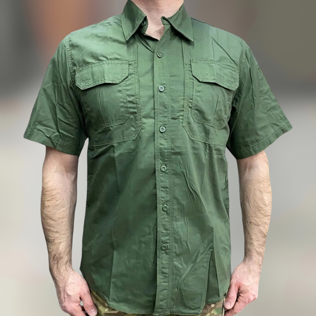 Армійська теніска, Олива, сорочка з коротким рукавом, розмір XL, Yakeda, літня тактична сорочка - зображення 1