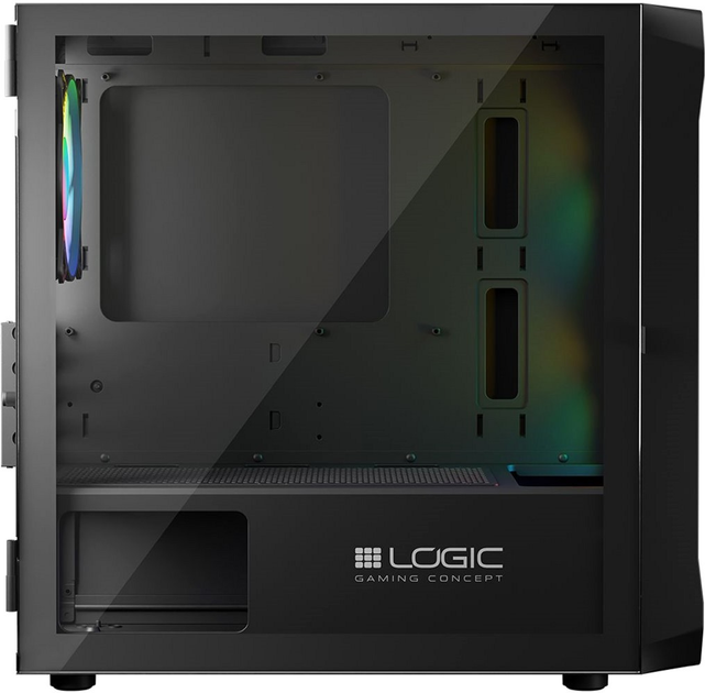 Obudowa Logic Concept Portos Mesh+Glass ARGB fans 3x120 mm Black (AM-PORTOS-10-0000000-0002) - obraz 7