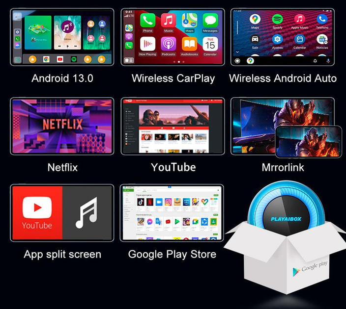 カーオーディオ CarPlay PlayAIBox  UX999 plus2.0 CarPlay PlayAIBox UX999 plus2.0 JP（UX999 Plus 2.0HDMI出力