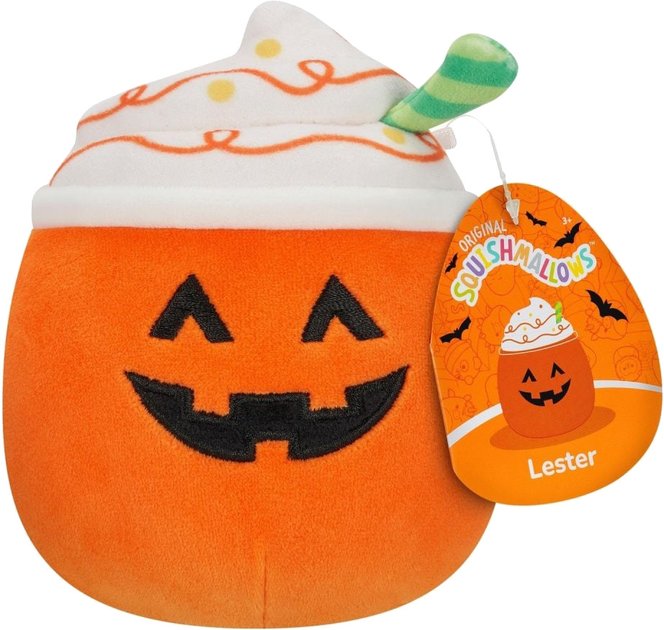 М'яка іграшка Squishmallows Halloween Lester O'Lantern Latte 19 см (0196566214248) - зображення 1